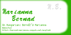 marianna bernad business card